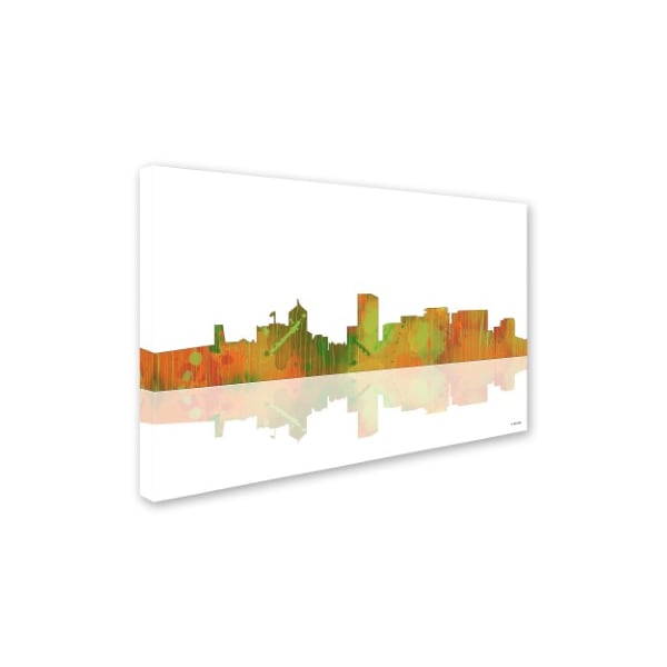 Marlene Watson 'Portland Oregon Skyline II' Canvas Art,16x24